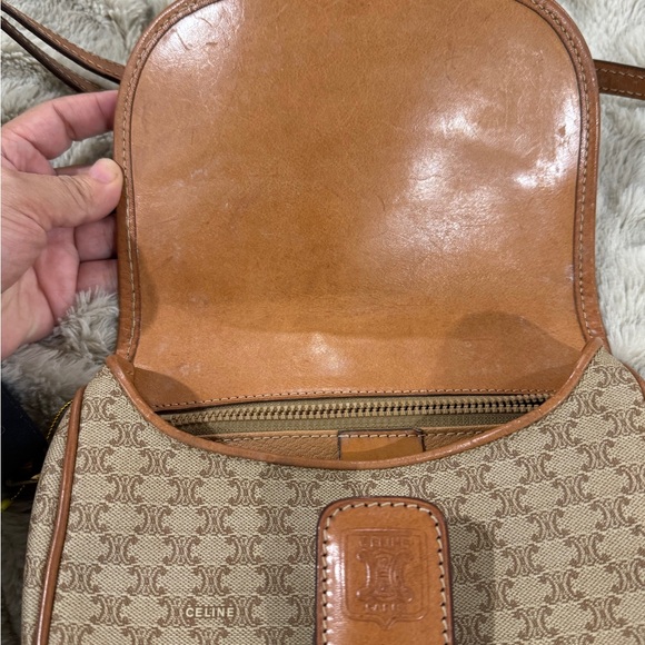 Vintage Celine Macadam Canvas & Leather Crossbody Bag - Picture 9 of 13